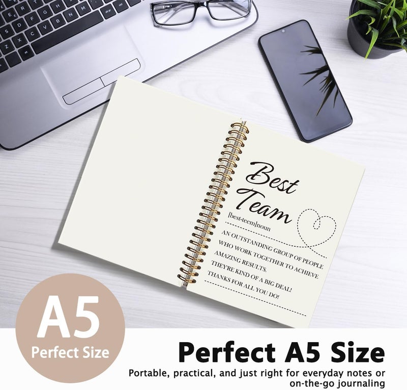 WLIANG Team Gifts Notebook Journal, Best Team Definition Office Notebooks for Work, Office Gifts for Coworkers, Team Appreciation Gifts, Office Hardcover Spiral Notebook 5.5x8.3 Inch - Image 2